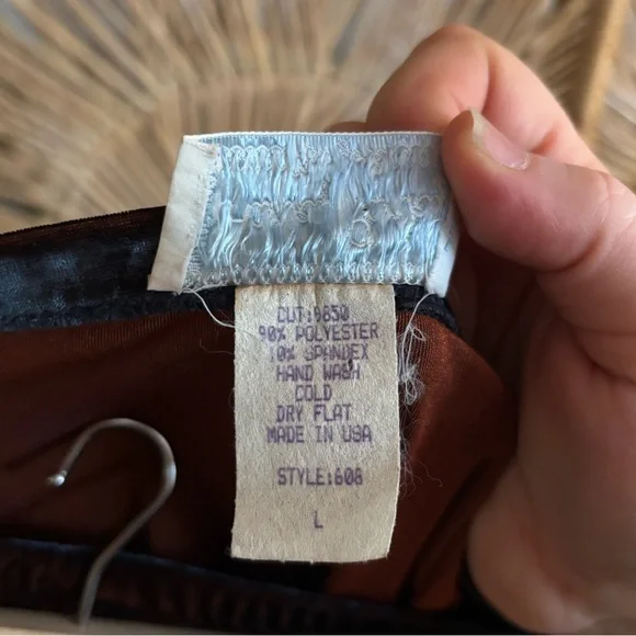 Vintage Hanky Panky Velvet Midi Skirt - Picture 5 of 5